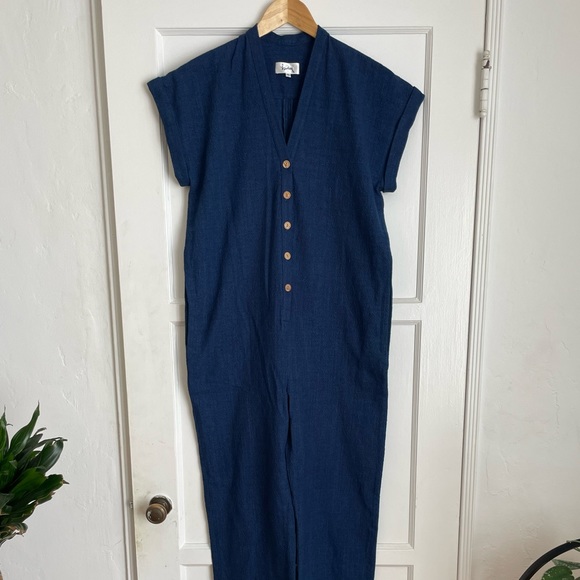Heinui jumpsuit in dark Japanese indigo - Picture 4 of 6